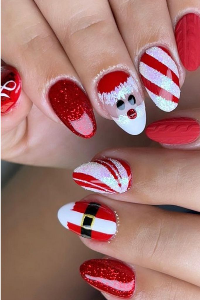 50 Cute Red and White Nail Art for Valentine's Day | Valentine nails pink, Nail  designs valentines, Red and white nails