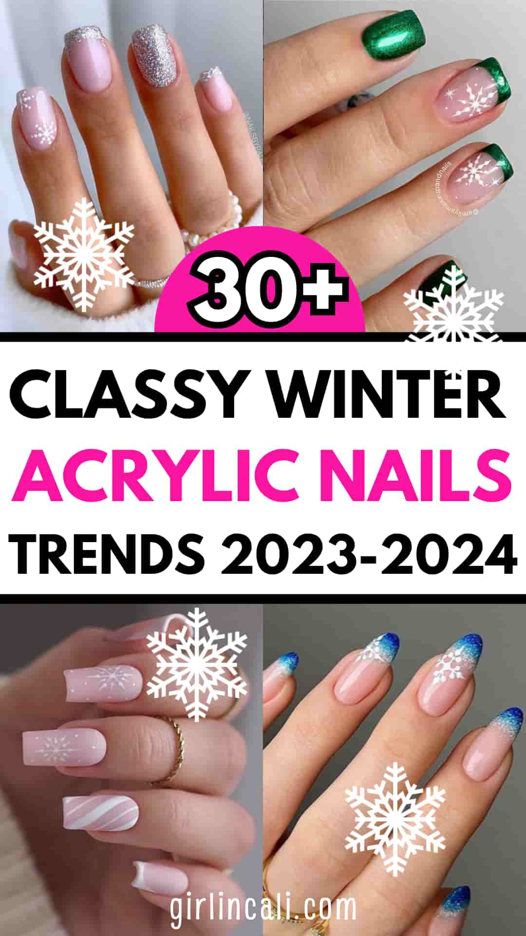 30+ Classy Winter Acrylic Nails - Girl In Cali