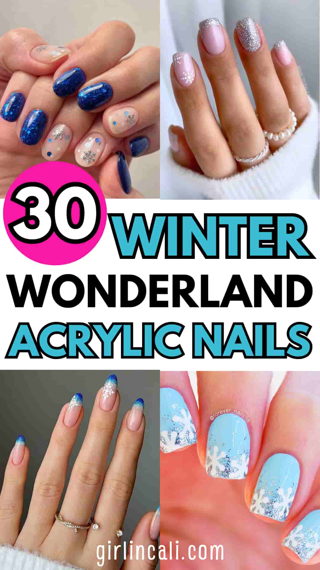 30 Winter Wonderland Acrylic Nails - Girl In Cali