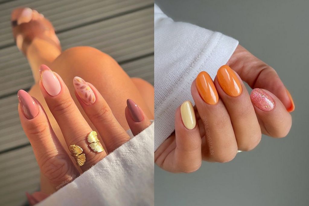 Simple fall nail art designs